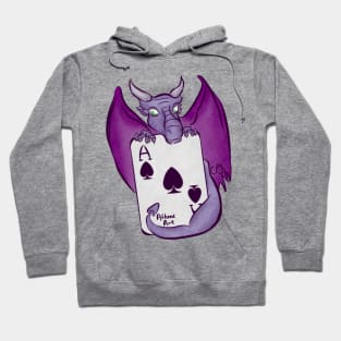 Asexual Pride Subtle Ace of Spades Dragon Hoodie